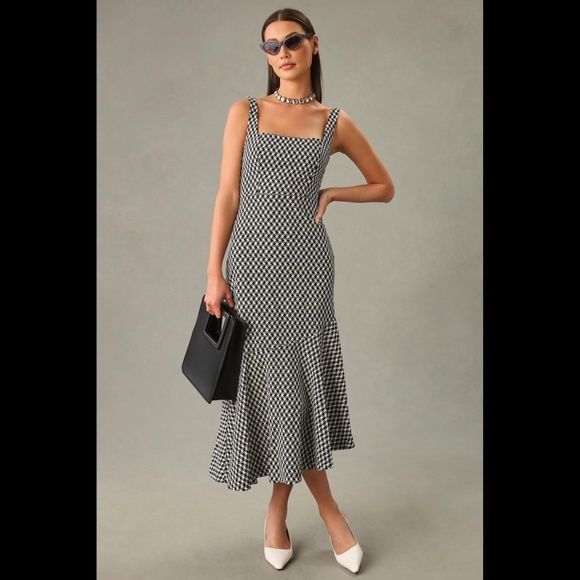 Anthropologie | Dresses | Anthropologie Ariana Squareneck Asymmetrical Rufflehem Dress